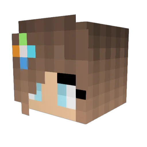 jxbear Minecraft avatar head, 3D render