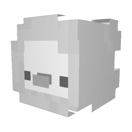 jxcxx Minecraft avatar head, 3D render