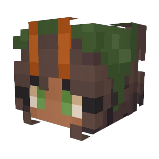 jxd3y Minecraft avatar head, 3D render