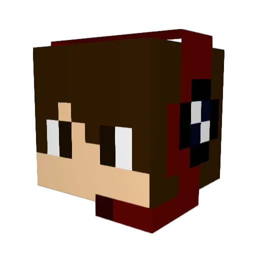 jxde_r Minecraft avatar head, 3D render