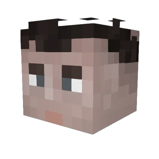 jxden Minecraft avatar head, 3D render
