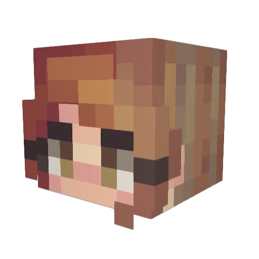 jxjiii Minecraft avatar head, 3D render