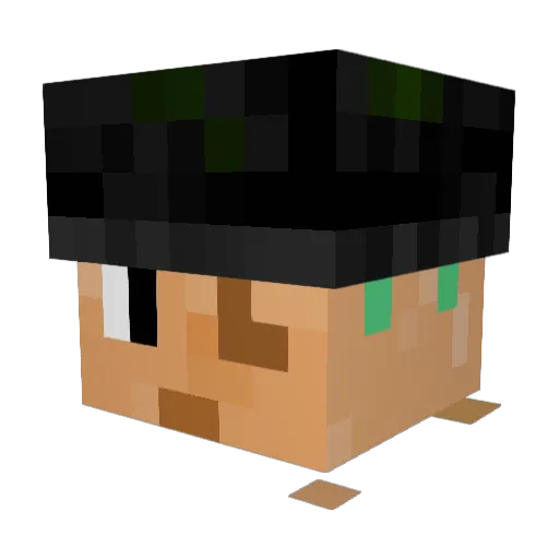 jxlzyy Minecraft avatar head, 3D render