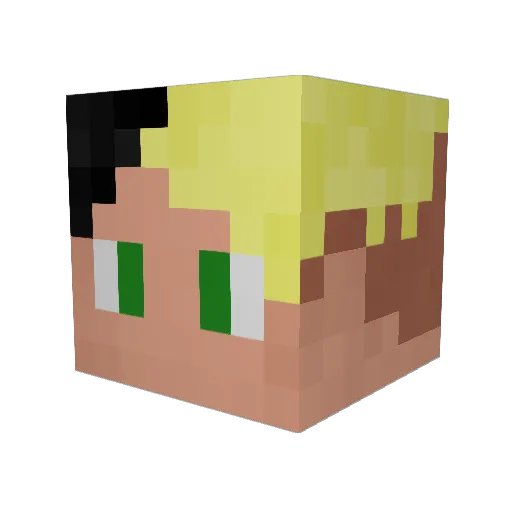 jxmms Minecraft avatar head, 3D render