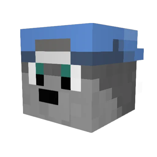 jxnas_ Minecraft avatar head, 3D render