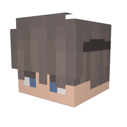 jxnass Minecraft avatar head, 3D render