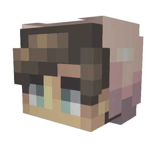 jxng Minecraft avatar head, 3D render