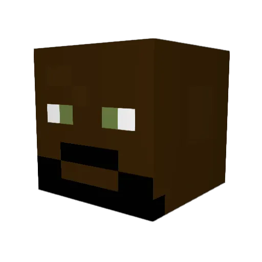 jxron Minecraft avatar head, 3D render