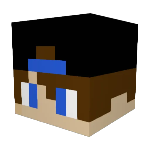 jxserzy Minecraft avatar head, 3D render