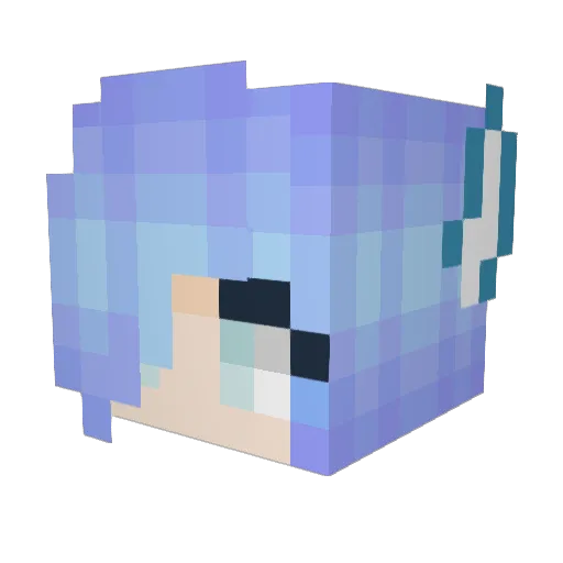 jxsskb Minecraft avatar head, 3D render
