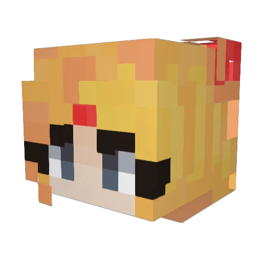 jxxliap Minecraft avatar head, 3D render