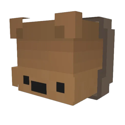 jxxv1s Minecraft avatar head, 3D render