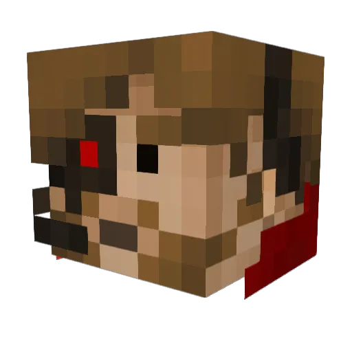 jyalan Minecraft avatar head, 3D render