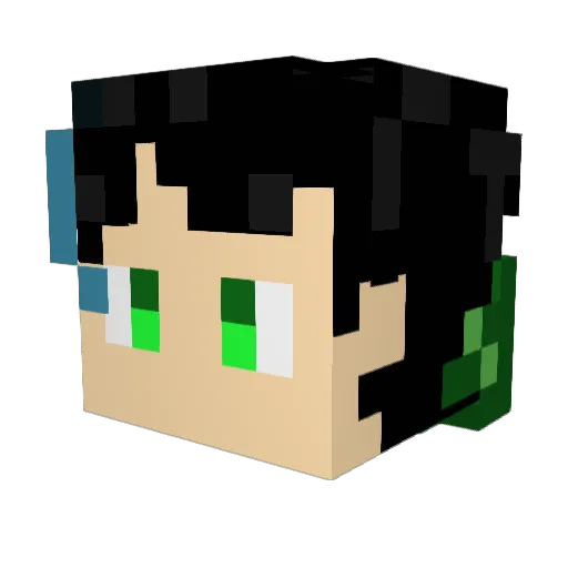 jyama0812 Minecraft avatar head, 3D render