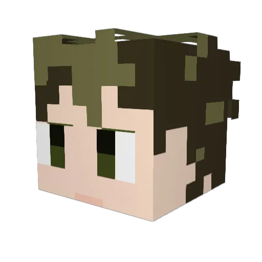 jyawara Minecraft avatar head, 3D render