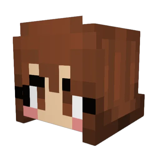 jybril Minecraft avatar head, 3D render