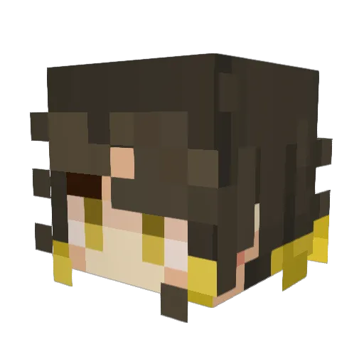 jyncx1s Minecraft avatar head, 3D render