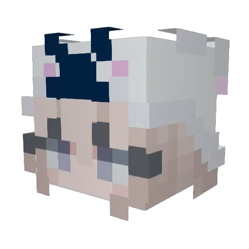 jyunimo Minecraft avatar head, 3D render