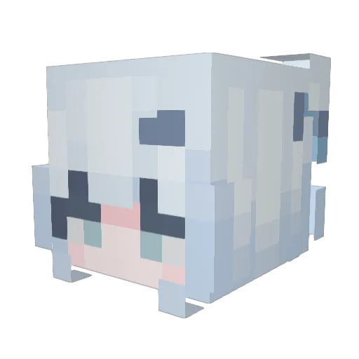 jyxlu Minecraft avatar head, 3D render
