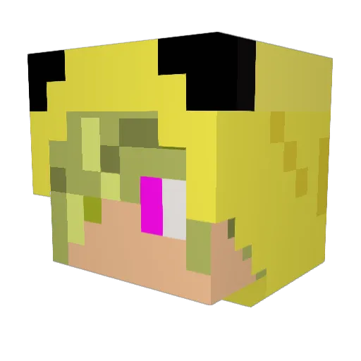 jzhxp Minecraft avatar head, 3D render