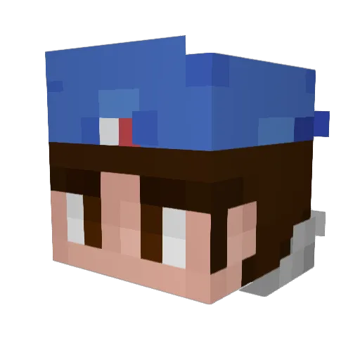 jzoey Minecraft avatar head, 3D render