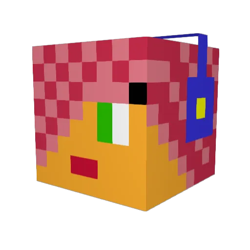 jzoott Minecraft avatar head, 3D render
