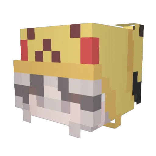 jzpikachu Minecraft avatar head, 3D render