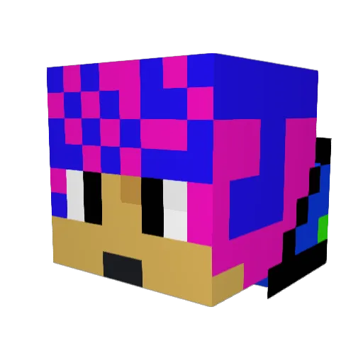 jzrfilms Minecraft avatar head, 3D render