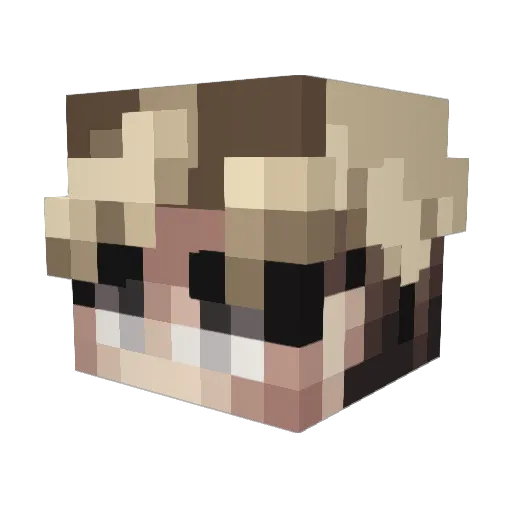 jzzyjan Minecraft avatar head, 3D render