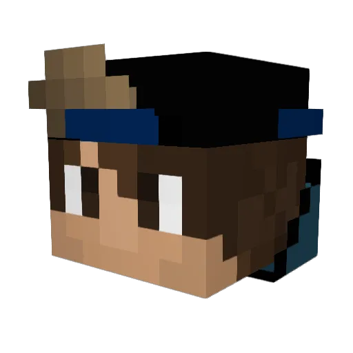 k000l Minecraft avatar head, 3D render