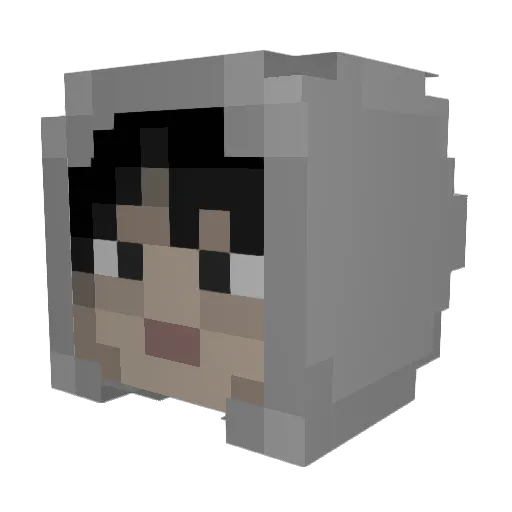 k01d Minecraft avatar head, 3D render