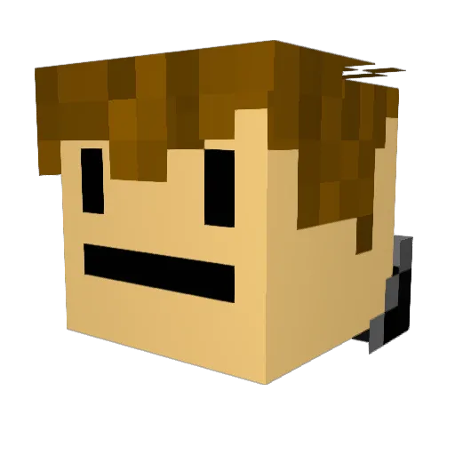 k08el Minecraft avatar head, 3D render
