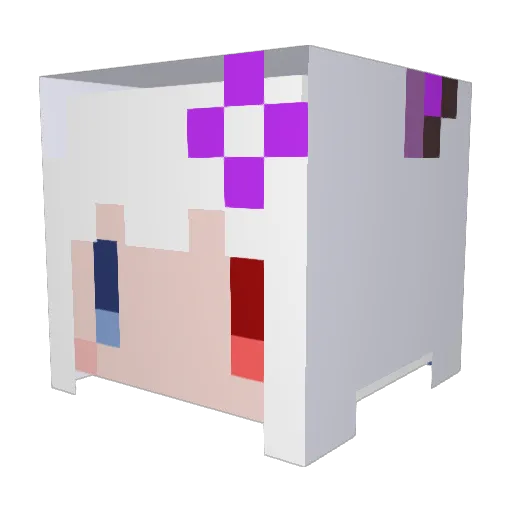 k0_nF Minecraft avatar head, 3D render