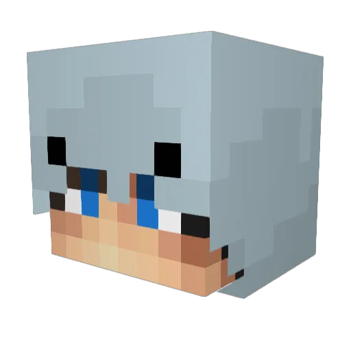k0_ra Minecraft avatar head, 3D render