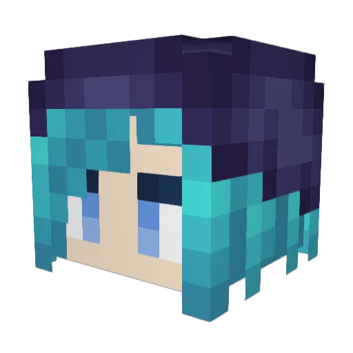 k0i___ Minecraft avatar head, 3D render