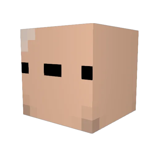 k0mncs Minecraft avatar head, 3D render