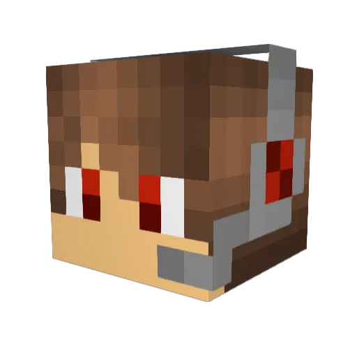 k0uti Minecraft avatar head, 3D render