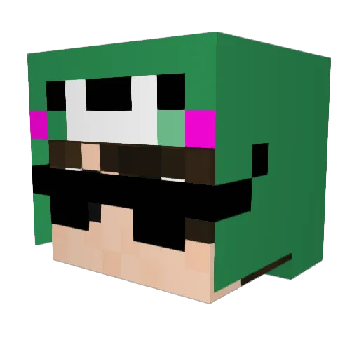 k0w4r3_ Minecraft avatar head, 3D render