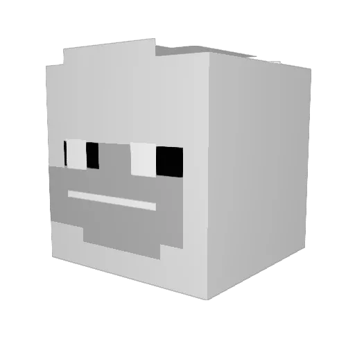 k111o Minecraft avatar head, 3D render