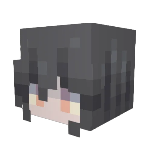 k189s_ Minecraft avatar head, 3D render