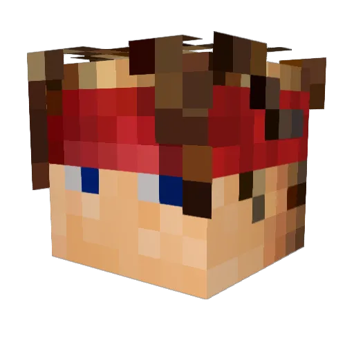 k1KJ Minecraft avatar head, 3D render