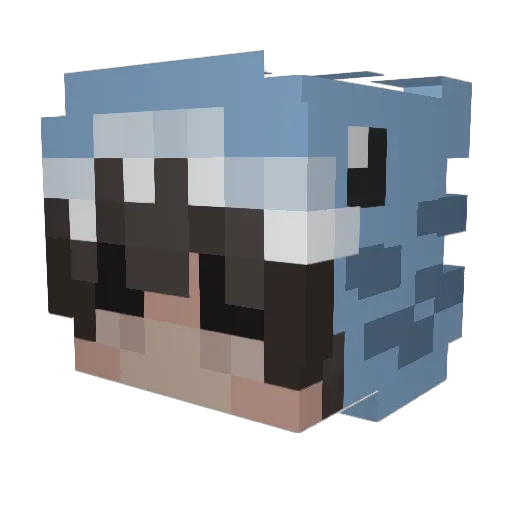 k1nn3r Minecraft avatar head, 3D render