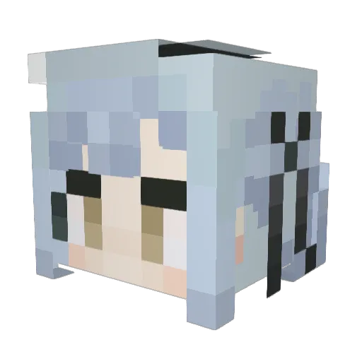 k1shot Minecraft avatar head, 3D render