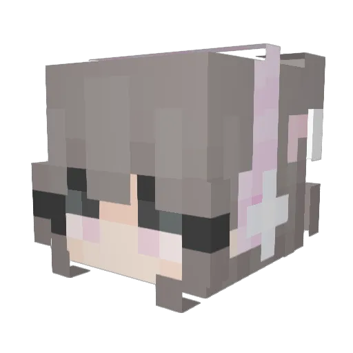 k1tttty Minecraft avatar head, 3D render