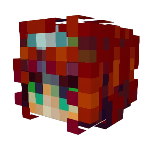 k1ttyx0 Minecraft avatar head, 3D render