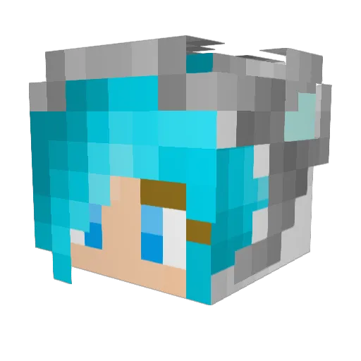 k1w4k0 Minecraft avatar head, 3D render