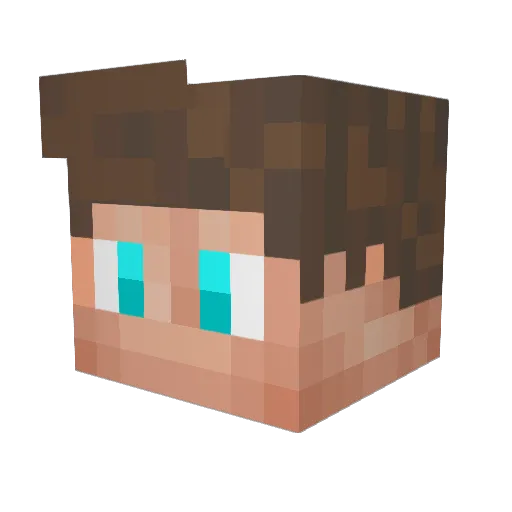 k1x_Venom Minecraft avatar head, 3D render