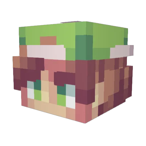 k1zz1q Minecraft avatar head, 3D render