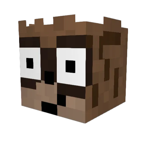 k22e Minecraft avatar head, 3D render