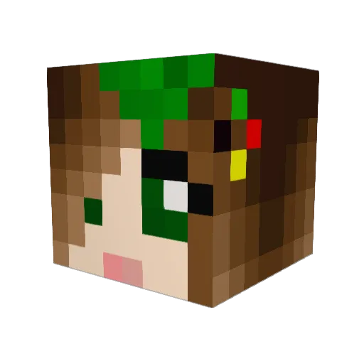 k2dak123 Minecraft avatar head, 3D render